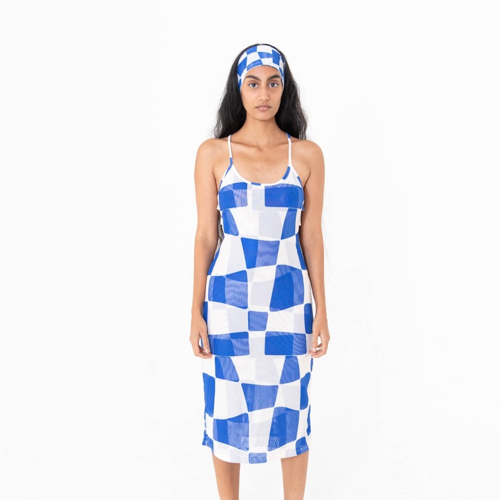 Find Me Now Blue and White Checkered Dress